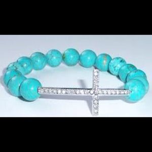 Turquoise cross bracelet