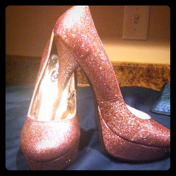😍💥Reduced'beautiful pink sparkle pumps+free gift