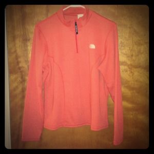 North Face burnt orange pullover