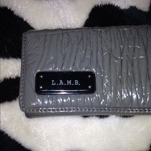 L.A.M.B. Grey Patent Leather Wallet