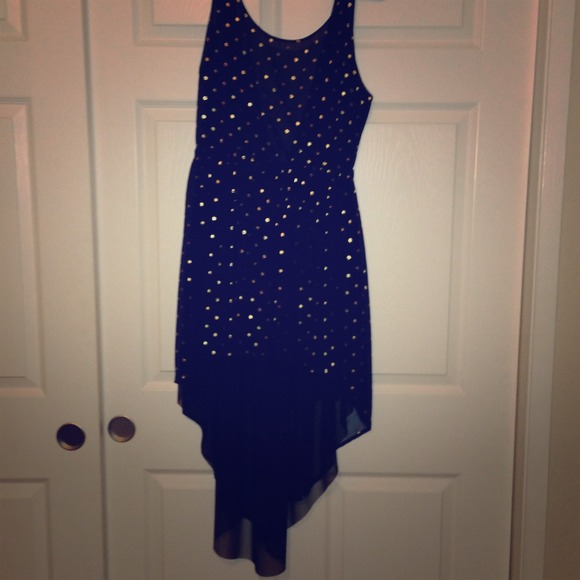 ❤Sold❤Navy Blue With Gold Apple Backless Waterfall