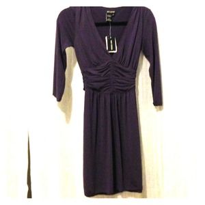 Plum long sleeve  dress