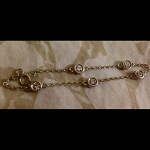 Bezel silver bracelet