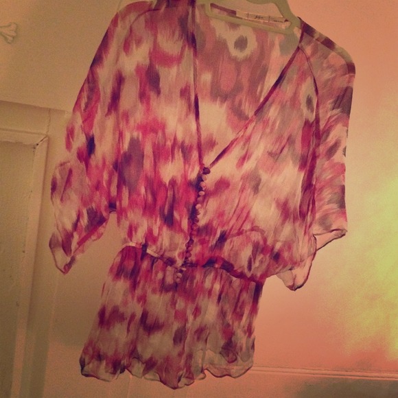 Gibson sheer silk blouse
