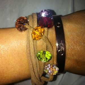 Leather multi strand bracelet