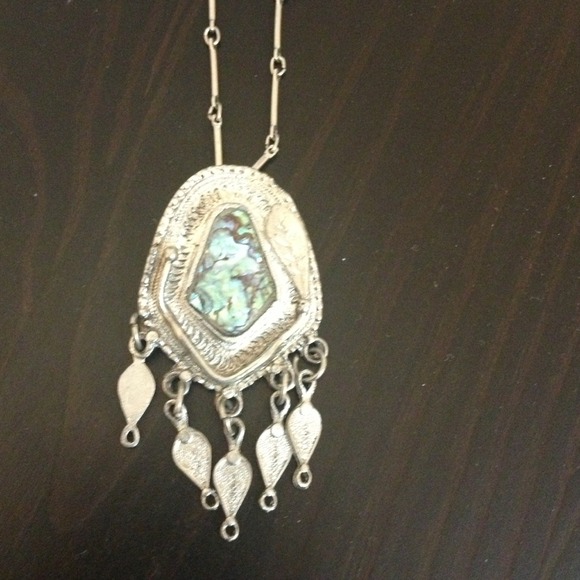 Urban outfitters silver and stone necklace