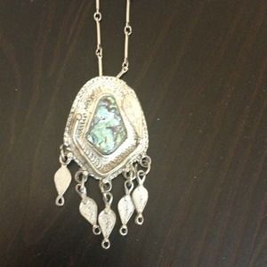 Urban outfitters silver and stone necklace