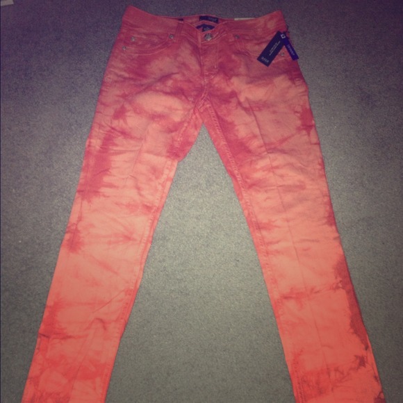 Lightly tie dyed jeans