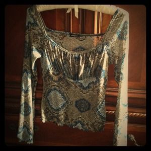 Vintage Style long sleeve blouse- Paisley