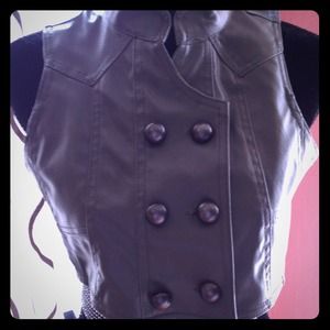 Army Green Leather Vest🍭