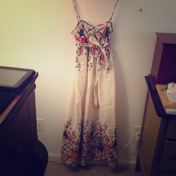Floral Boho floor-length cotton dress