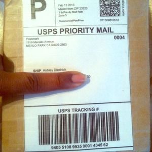 Ashley's package bought today and out today