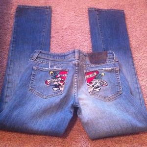 Ed hardy jeans. Love kills slowly.