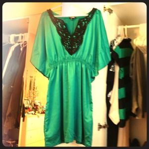 Never worn dress by mymichelle turquoise and black