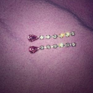 Tear drop dangle earrings