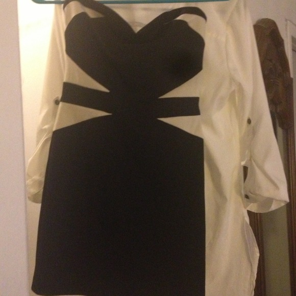 Black & white bodycon dress little sweetheart cut