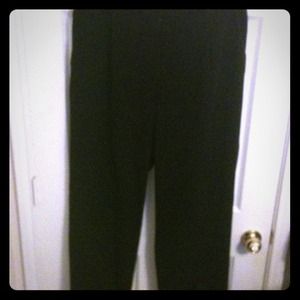 Belted black slacks