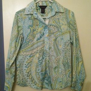 Playful seafoam blouse