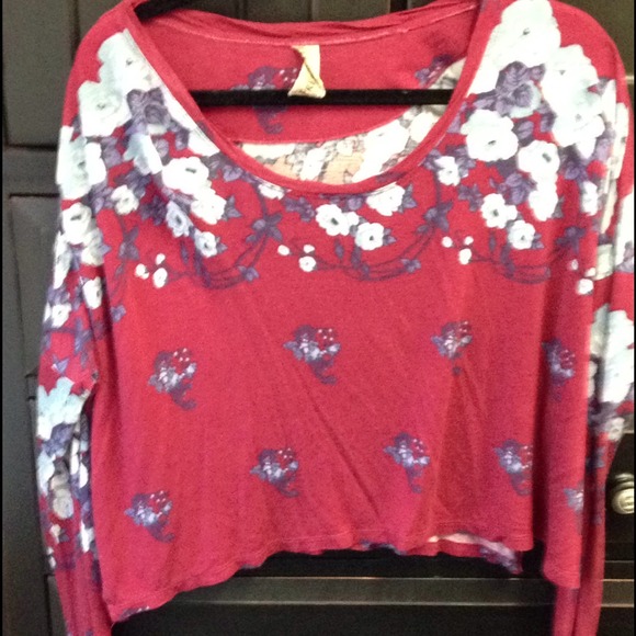 Free people flowered crop top