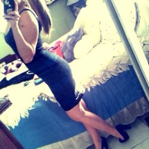 Blue Soprano dress with black lace