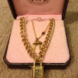 Authentic Juicy Couture Lock and Key necklace