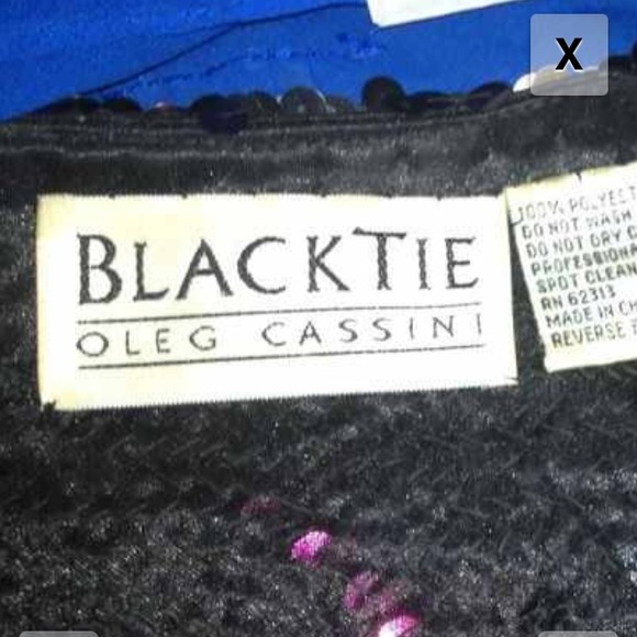 Black Tie Sequin Dress-SOLD - Picture 2 of 4