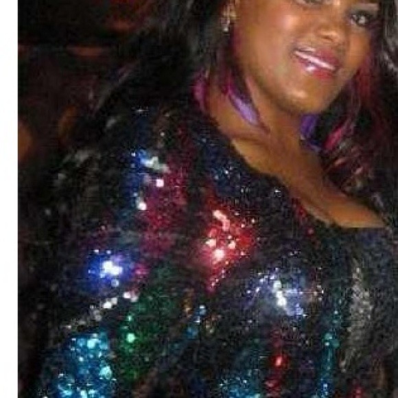 Black Tie Sequin Dress-SOLD - Picture 4 of 4