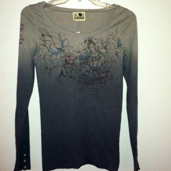 LNG Sleeve Grey Ombré Lucky shirt