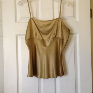 ✨⬇Gold silk empire waist tank top!