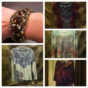 🚨RESERVED @silverymoom tops & bracelet