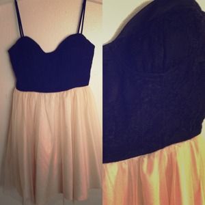 Short pink& black spaghetti strap homecoming dress