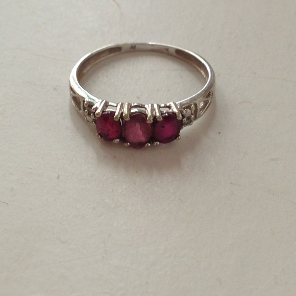 White gold and ruby stones!