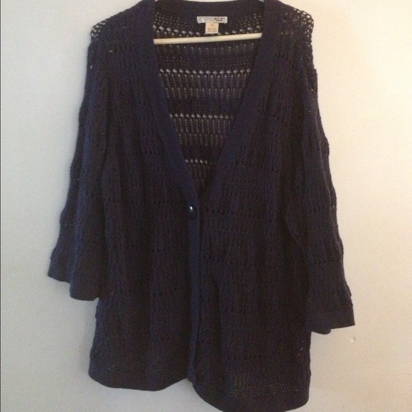 Navy blue knit sweater