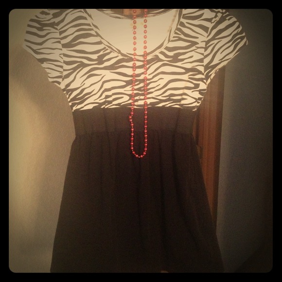 Zebra print girly dress