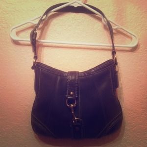 Authentic Brown Leather Coach Purse