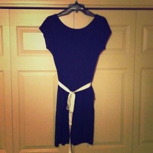 Black T-Shirt Dress with hip pockets