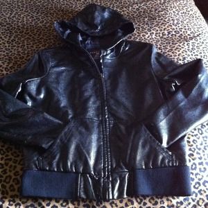 🎀Ecko Hooded Faux-Learher Jacket🎀