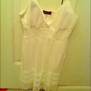 White dressy sequin tank top