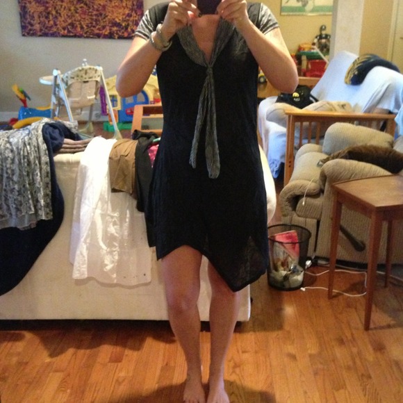 Black sailor inspired dress