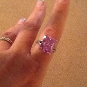 REDUCED!! .925 & Lavender Ice Solitaire Ring