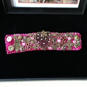 Handmade Charm Embroidered Bracelet
