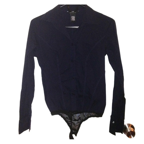VS navy blue Body Suit NWOT