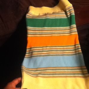 A cute striped sweater halter top