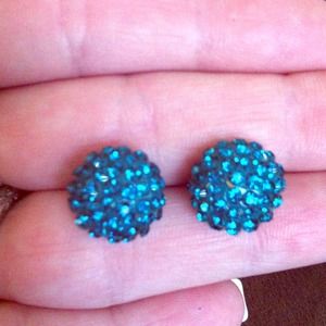 Aqua Crystal earrings