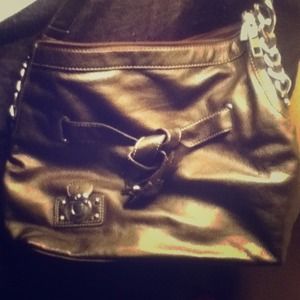 Brown Metallic medium purse