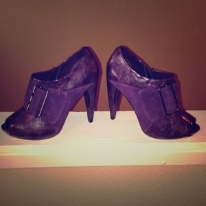 Purple peep toe Heels