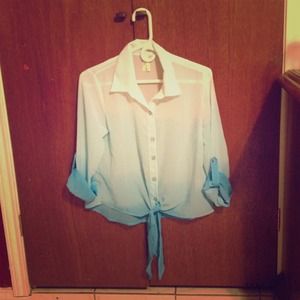Sheer bottoned down blouse