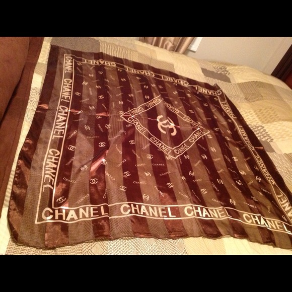 New Beautiful Brown Scarf not authentic Chanel