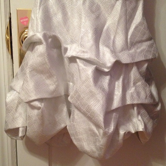 Strapless white/silver dress - Picture 3 of 4