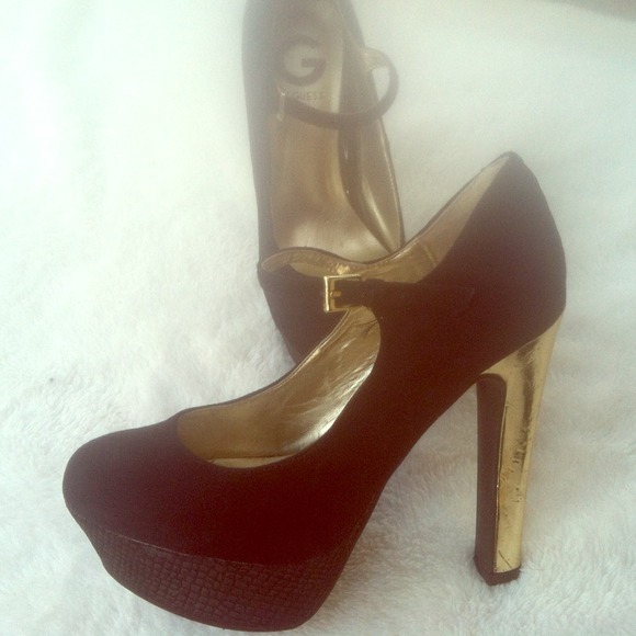 Black and Gold Heels